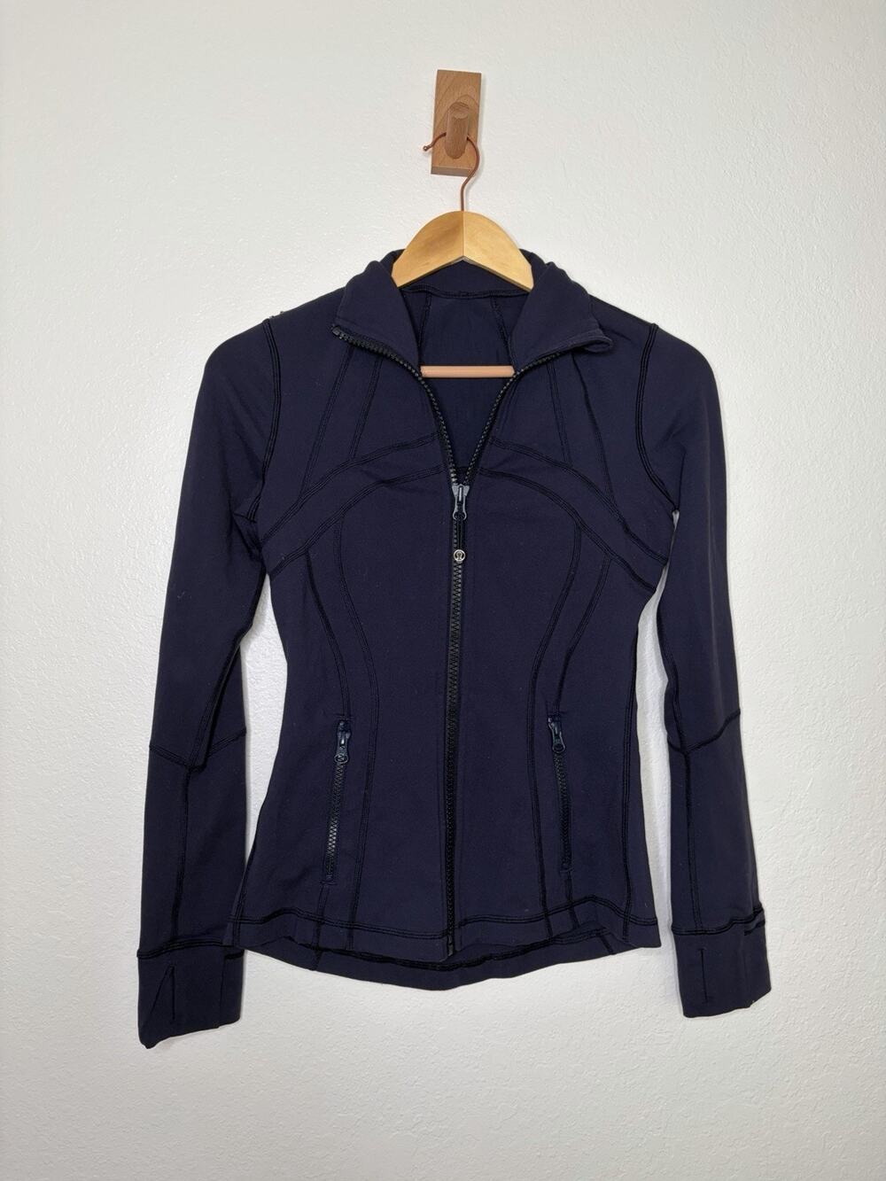 Lululemon Define Jacket in Midnight Navy Size 4 Athleisure Clean Girl
